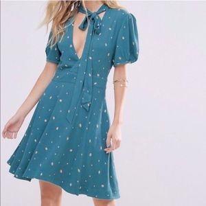 Free People Green Comb Dress